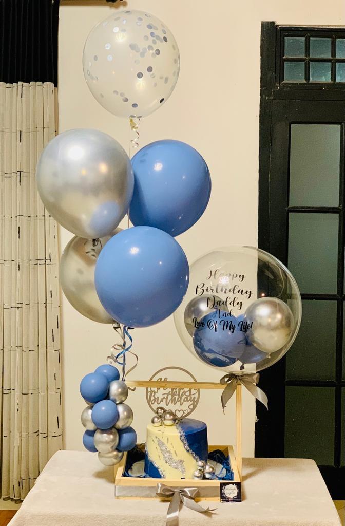 1kg Cake with Helium Crate